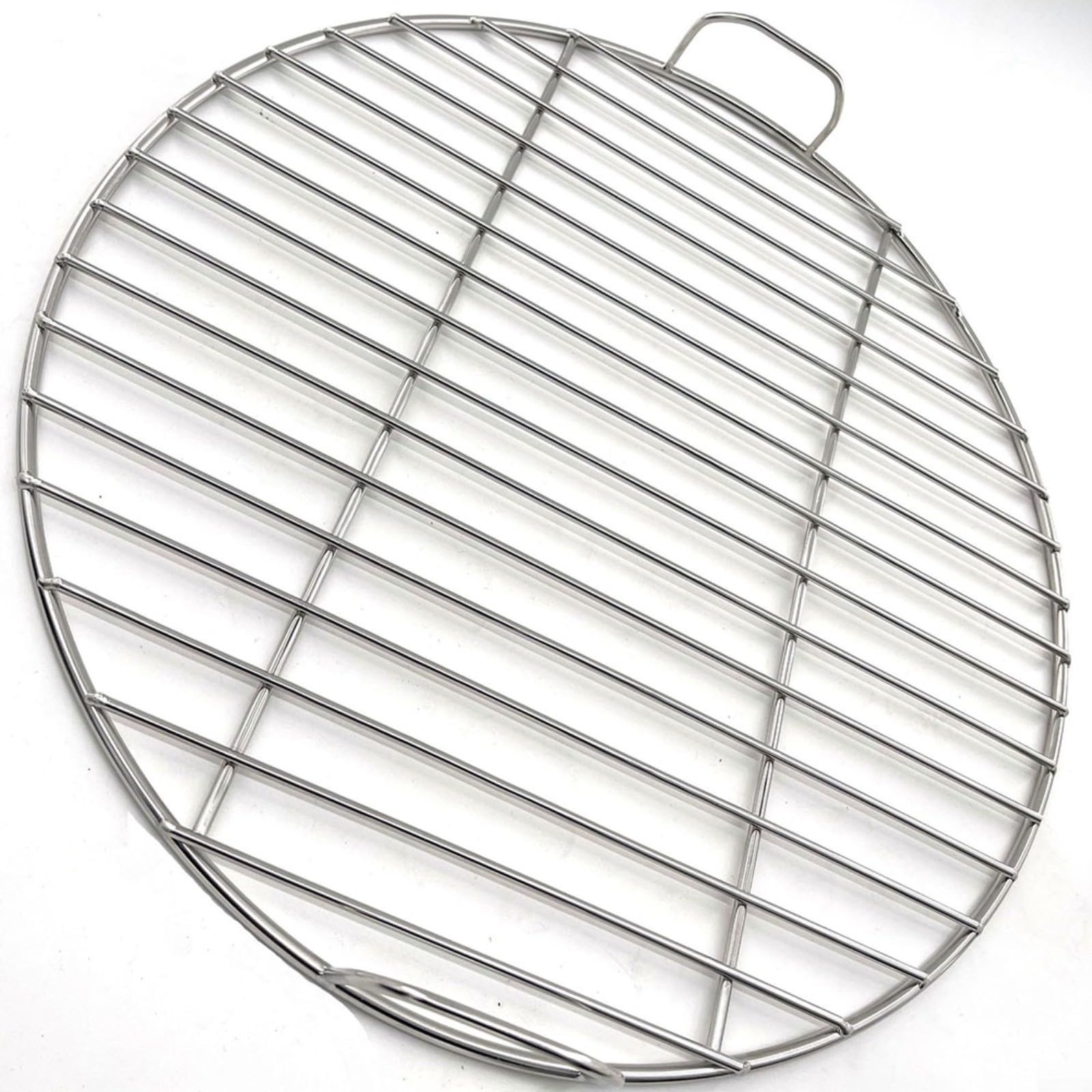 Okrągły ruszt do gotowania ze stali nierdzewnej z uchwytem, 45 cm, 53 cm, 55 cm, zapasowa siatka do grilla Weber 1241304, 7432, 57 cm, do czajnika, grilla na węgiel drzewny, do grillowania na