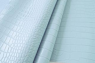 Wento Alligator Skin PU Leather Fabric Faux Leather Fabric Crocodile Fabric Leather Upholstery Fabric by The Yard