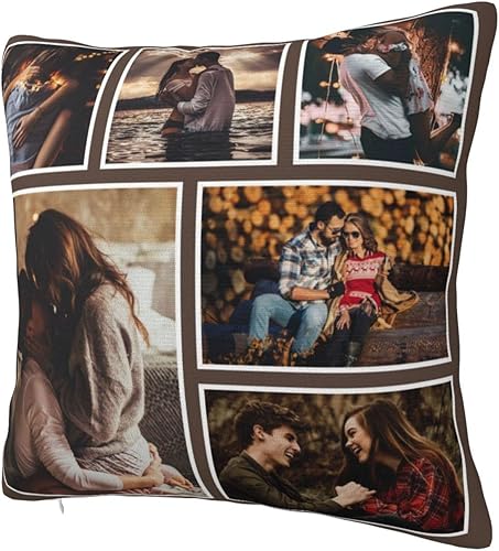 Miniatura 3 de HYHSJY Funda de almohada personalizada con imagen, foto de mascota, imagen de amante personalizada decorativa de 16 x 16 pulgadas, funda de cojín