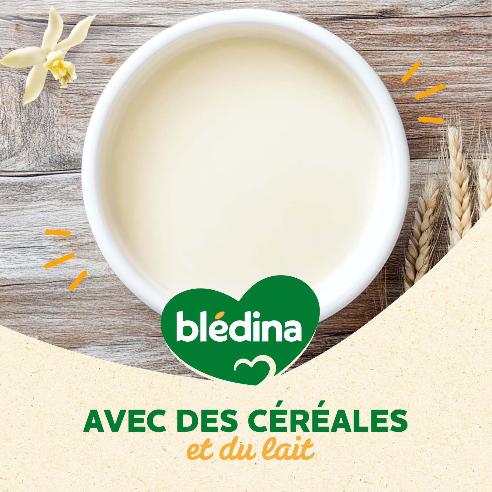Blédina Blédidej Céréales bébé Biscuité Saveur Vanille Dès 12 Mois Lait bébé petit-déjeuner Calcium Vitamine C Fer Oméga 3 Format Pratique 12x250 mL