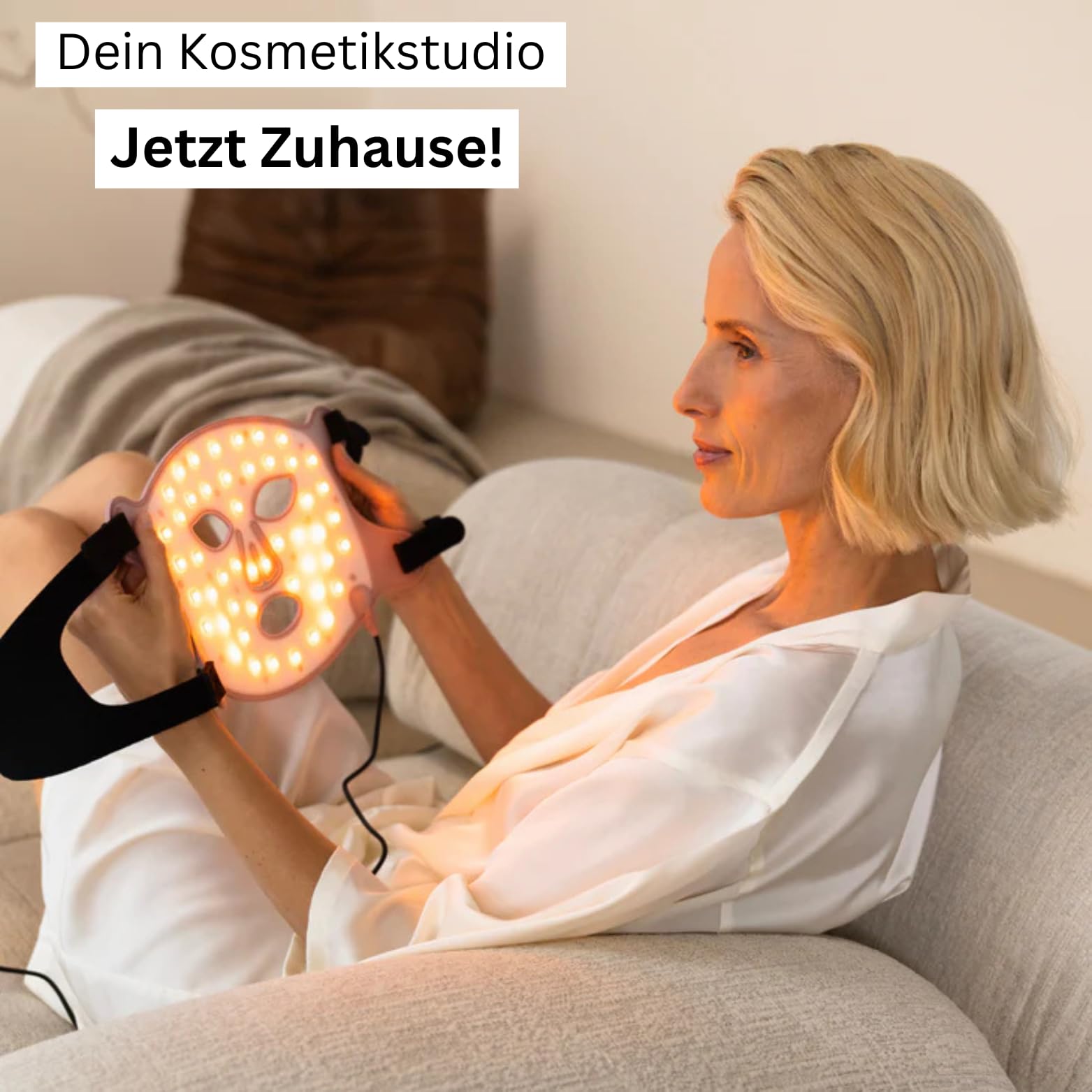 Rosental Organics LED Face Mask – LED-Gesichtsmaske für die Skincare-Routine – mit rotem & nahem Infrarot-Licht – Beauty-Maske für Zuhause