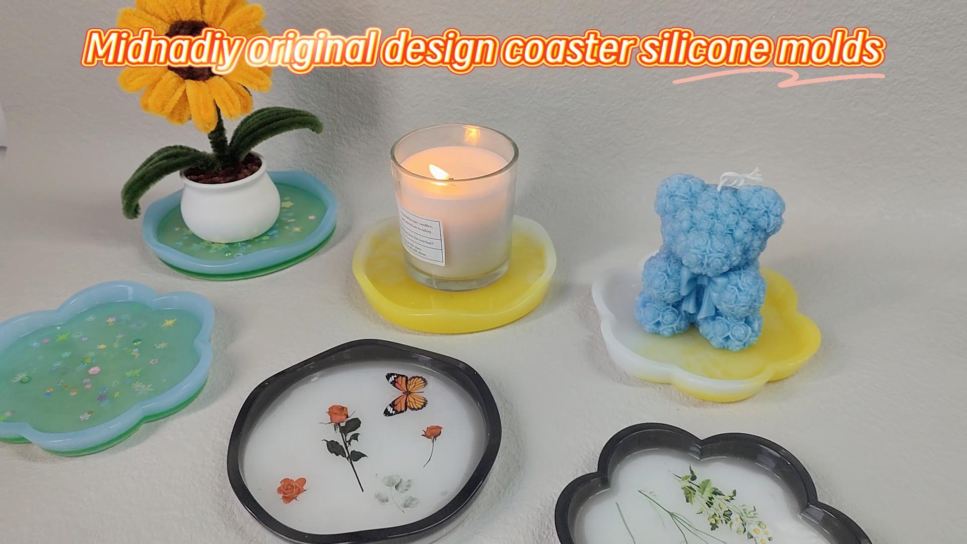 Set Di 4 Stampi In Silicone Per Sottobicchieri: Per Resina Epossidica, Jesmonite E Keraflott - Idee Regalo Fai Da Te