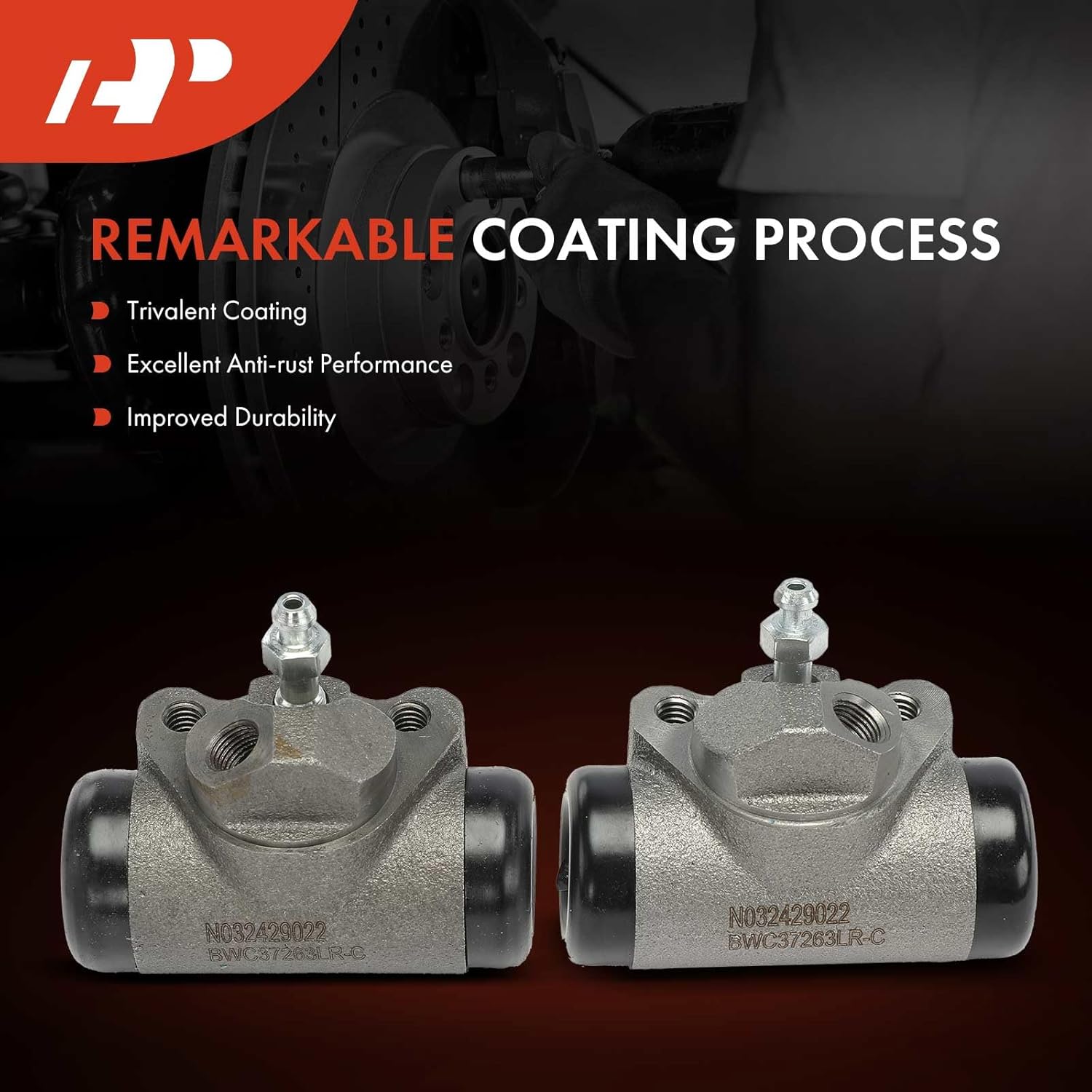 A-Premium Rear Drum Brake Wheel Cylinder Compatible with Select Ford and International Models - F-250 F-350 1993-1994, E-250 E-350 Econoline, E-350 Econoline Club Wagon, 1200D, 1210, MS1210, 2-PC Set