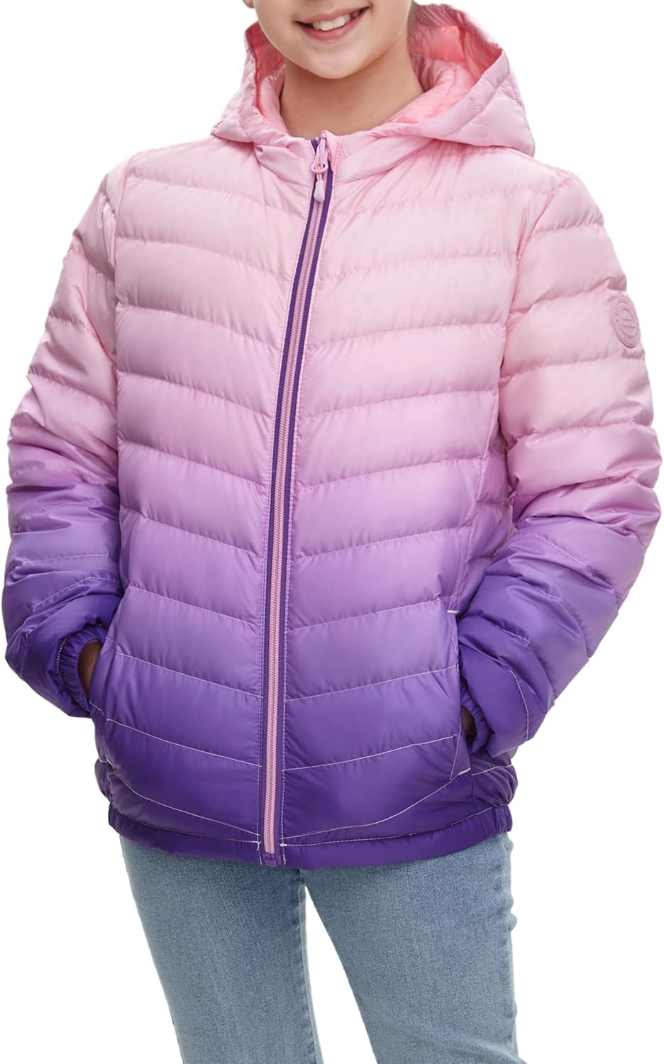 Rokka&Rolla Girls' Ultra Lightweight Packable Down Puffer Jacket Coat