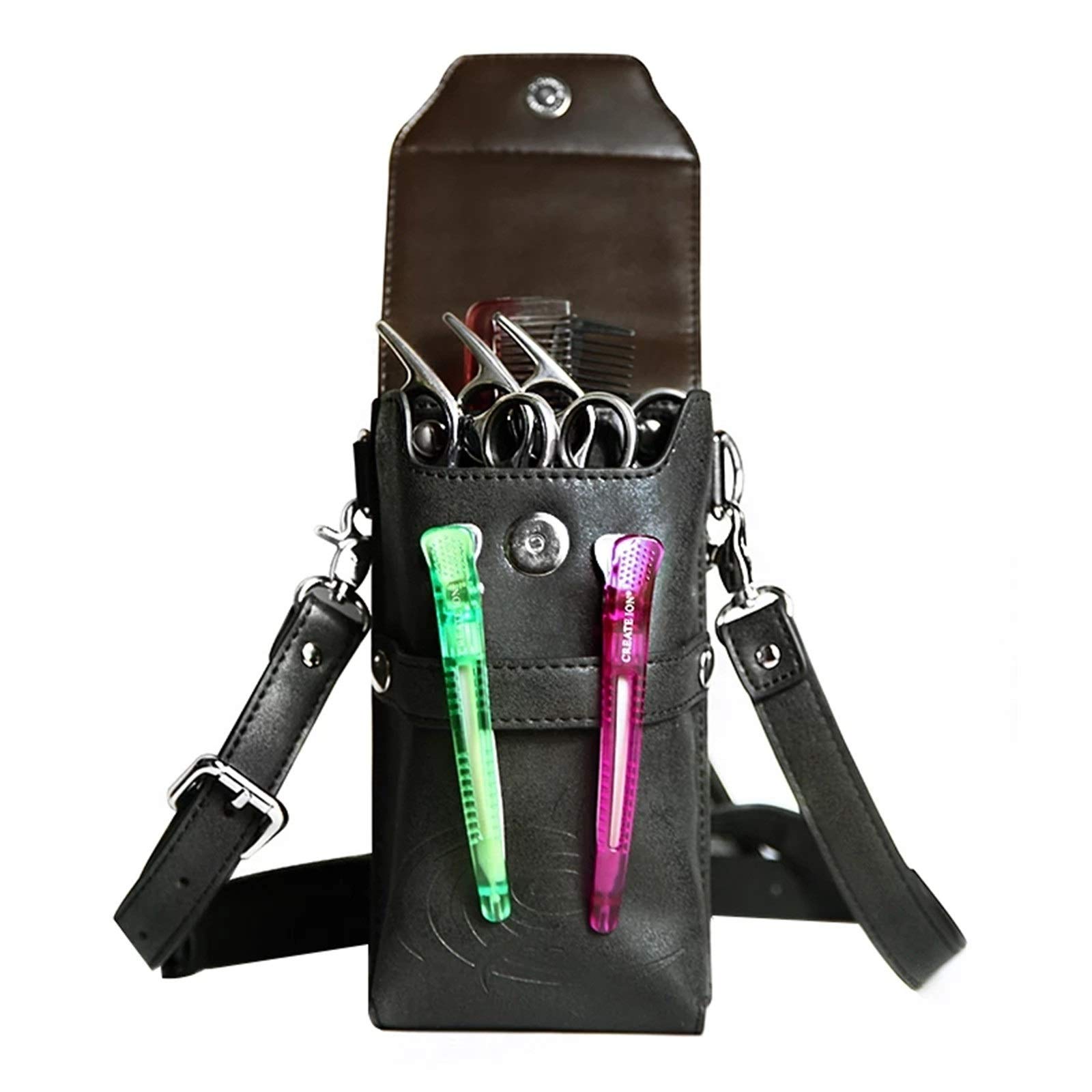 Friseurscherentasche Lederhaarschere Holster Friseur-Tasche Beutelhalter für den Salongebrauch
