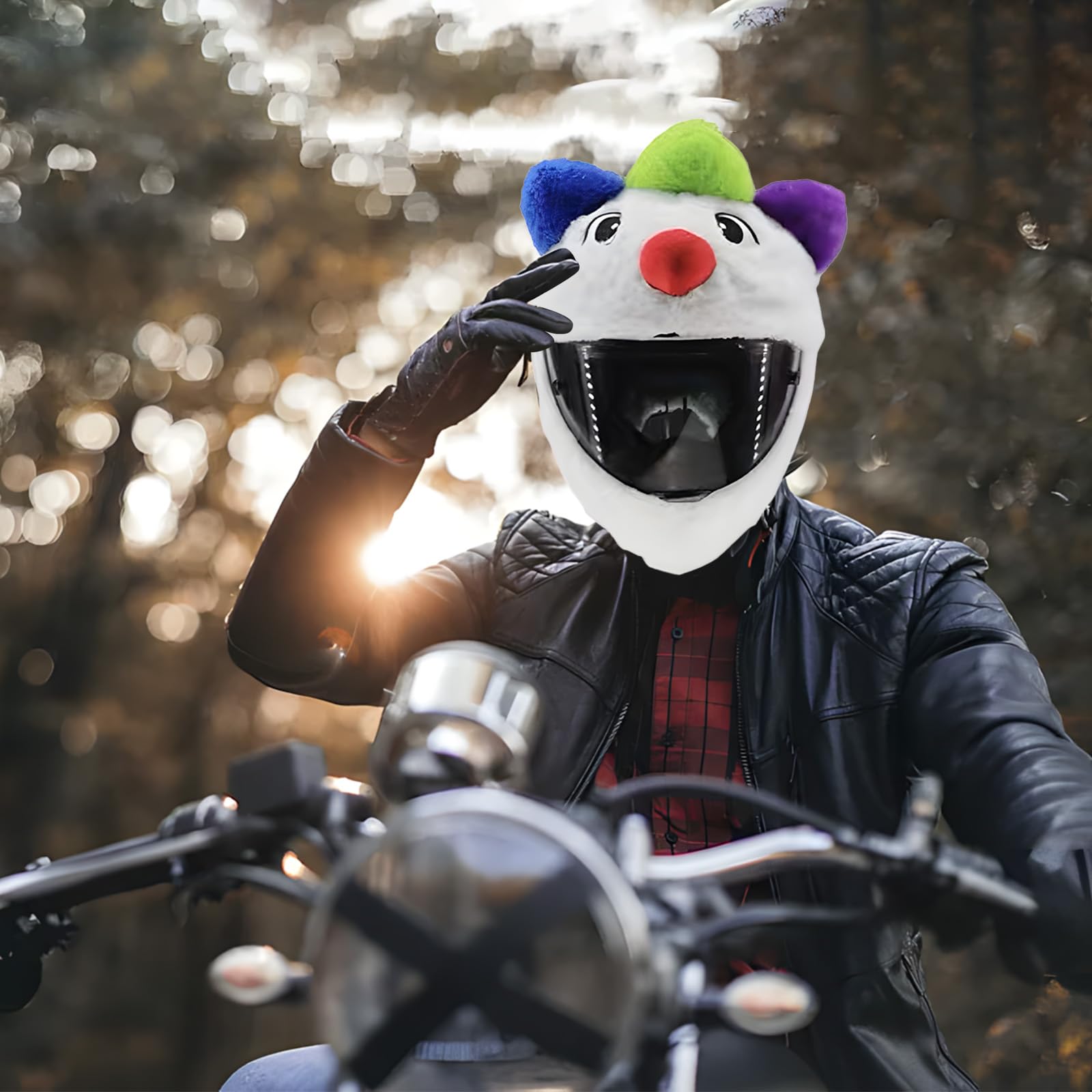 custom motorcycle helmet accessories Plush Cover, Motorcycle Helmet Accessories, Anti Dust, Shock and Scratch, Full Face Helmet Cover, Helmet Not Included (White Color) Automotive Zamp RZ57 Black Baylor Bears Schutt White Color:Color 2-3.1