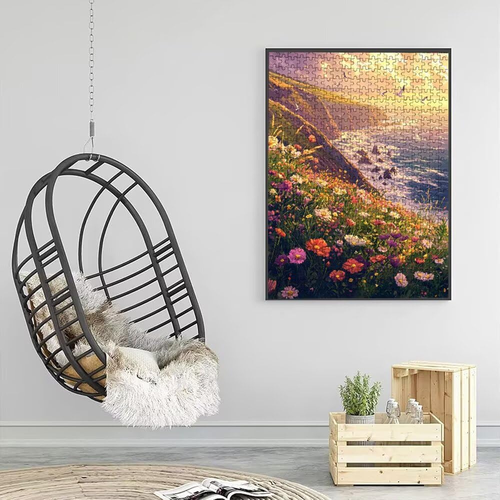 Puzzle 5000 Pezzi, Giardino Cliff 3D Puzzle per Adulti Impegnativo, Educa Puzzles Artistico, Divertente E Stimolante Puzzles Decorativo per La Famiglia, Regalo e Decorazione Pareti DX0YL6-978