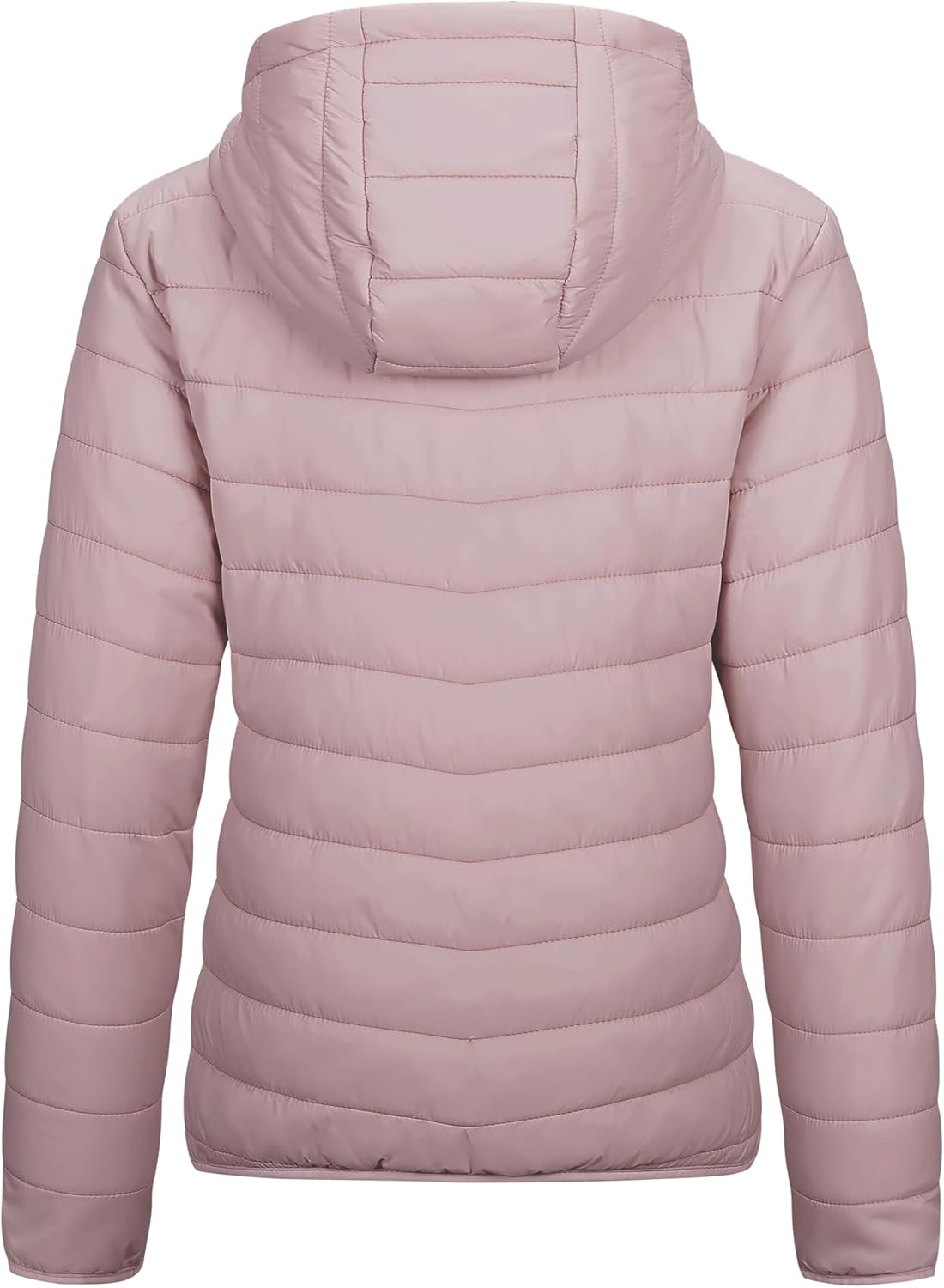 Outdoor Ventures Women's Packable Lightweight Full-Zip Puffer Jacket with Hood Quilted Winter Coat - Image 4