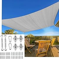 Vista 1 de Artpuch Kit de herrajes para toldo de 12 x 16 pies, color gris de 6 pulgadas