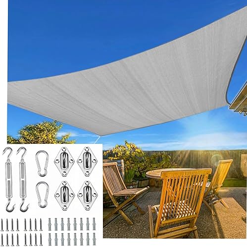Artpuch Kit de herrajes para toldo de 12 x 16 pies, color gris de 6 pulgadas