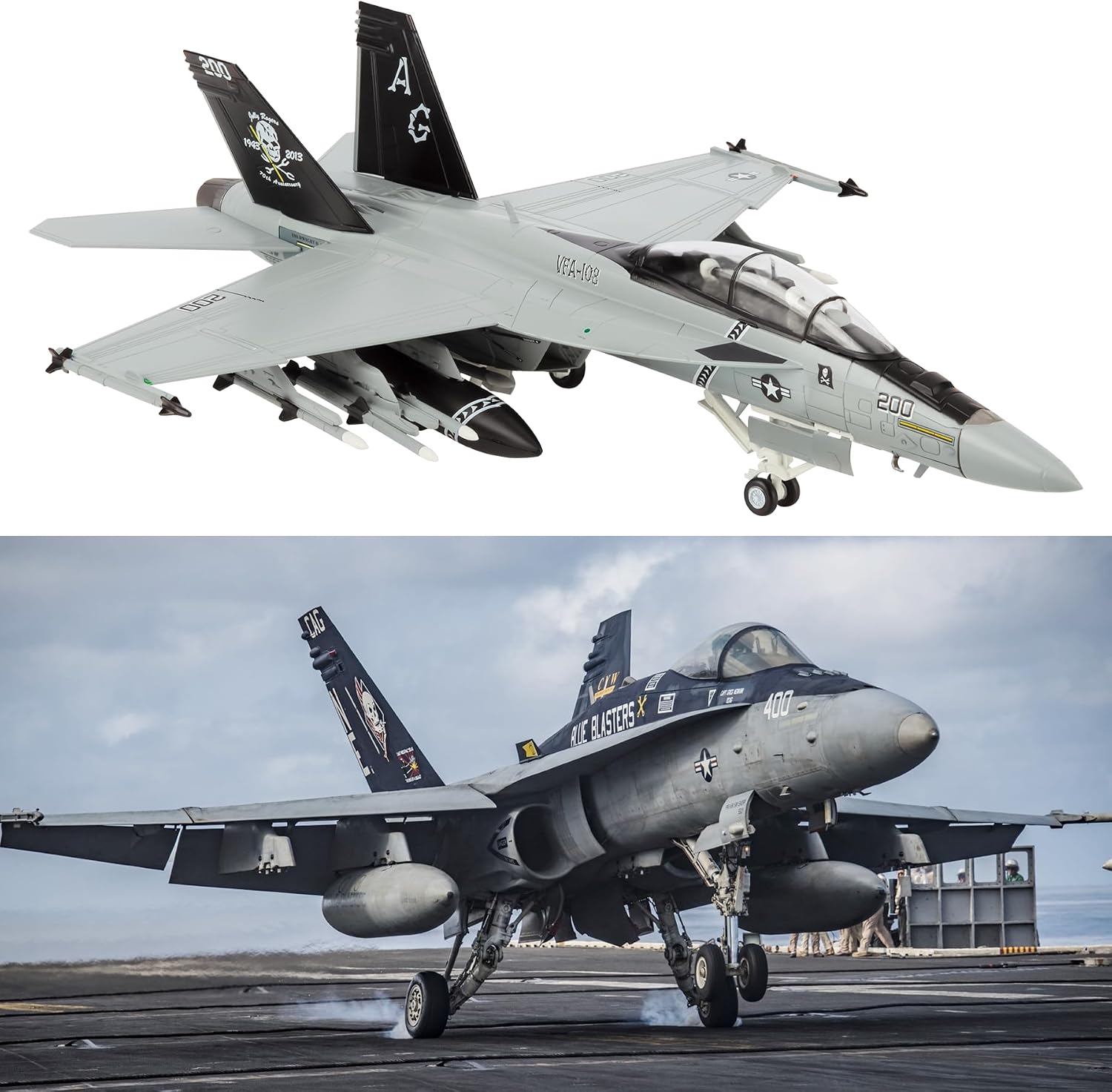 HANGHANG 1:72 Military Model Plane F/A-18F Super Hornet Alloy Fighter Plane Model,Model Airplane for Collection and Gift
