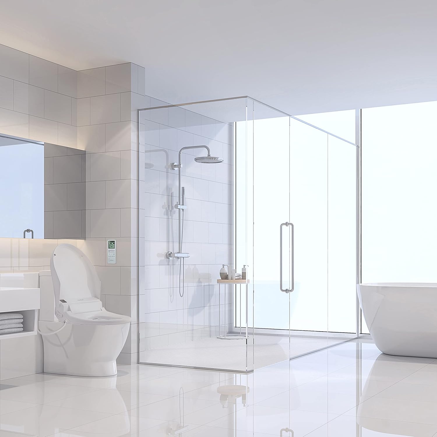 Amаzіng 🔥 SmartBidet SB-3000 Electric Bidet Toilet Seat for Elongated Toilets with Wireless Remote Control with Screen, Unlimited & On Demand Warm Water, Spiral Stream Wash to help relieve constipation Uр Tо 50% оƒƒ SmartBidet SB-3000 Electric Bidet Toilet Seat for Elongated Toilets with Wireless Remote Control with Screen, Unlimited & On Demand Warm Water, Spiral Stream Wash to help relieve constipation