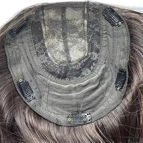 Miniatura 5 de Yfsmyxgs Peluca larga ondulada de parte media para mujer, pelucas sintéticas rizadas naturales, onduladas, resistentes al calor, base grande, 7.1 x