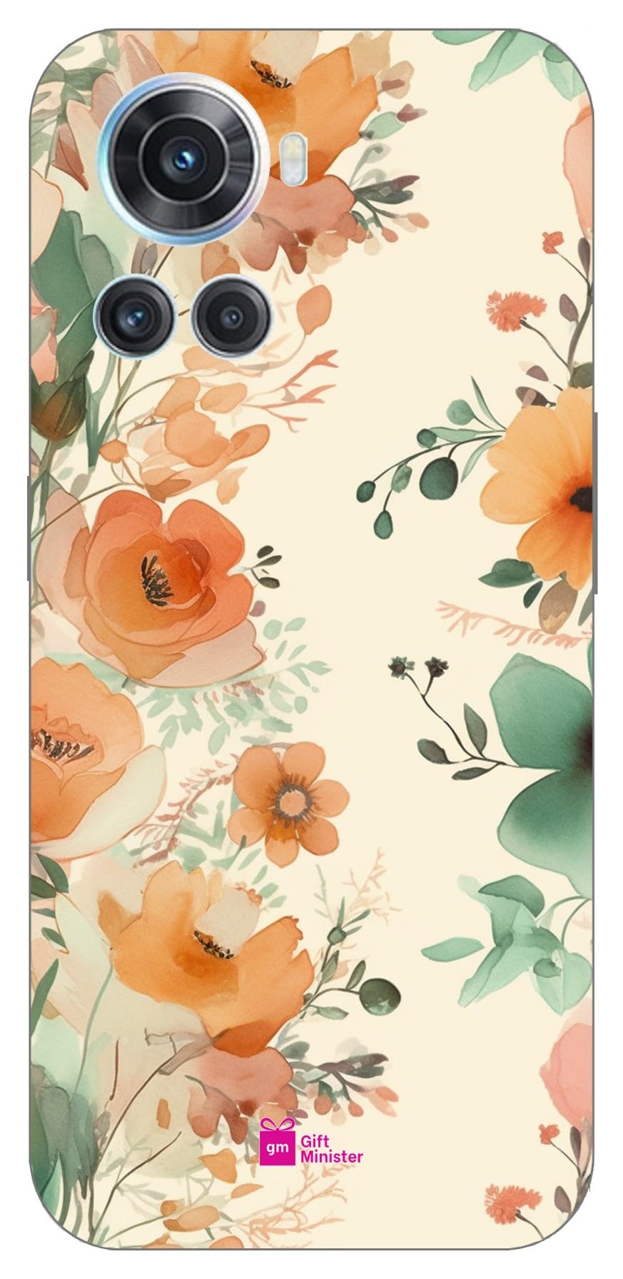 Gift Minister Soft Designer Mobile Case for One Plus 10R 5G Back Cover Gray - Phone Flowers Orange Green Whimsical Florals Delicate Washes Sheet Film Pastoral Charm Bright Comfortable Grip 1Pcs 1701L (B0CPM8VKXV) Amazon Price History, Amazon Price Tracker