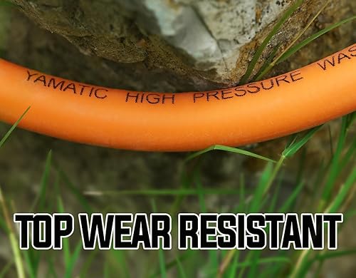 Miniatura 3 de YAMATIC Pro-Flex Manguera de lavado a presión de 50 pies con juego de adaptadores M22-0.591 in y M22-0.551 in, repuesto para lavadora eléctrica de