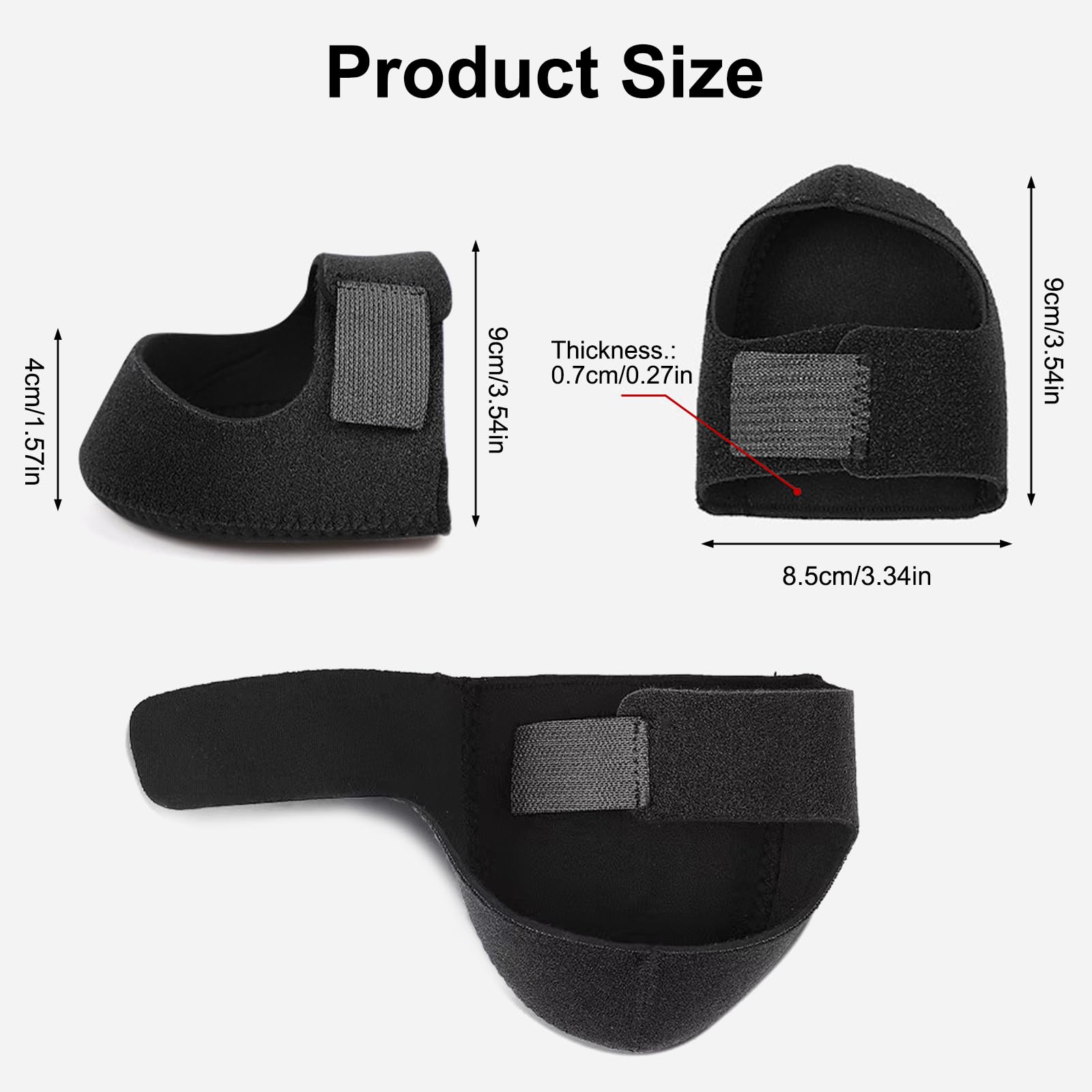 Leikedun 2 pcs de Protector Talon Taloneras Silicona, Ajustables Taloneras Fascitis Plantar para Tendinitis de Aquiles, Espolón óseo, Dolor de Pies, Aliviar el Dolor de Talón(34-40)