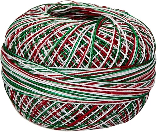 Miniatura 7 de Lizbeth Tamaño 80 HH80622 HH80 Lizbeth - Hilo de algodón, 184 yardas, 0.35 oz, color rosa, mediano Delicia navideña,Rosa Medium,Verde lima,Gris