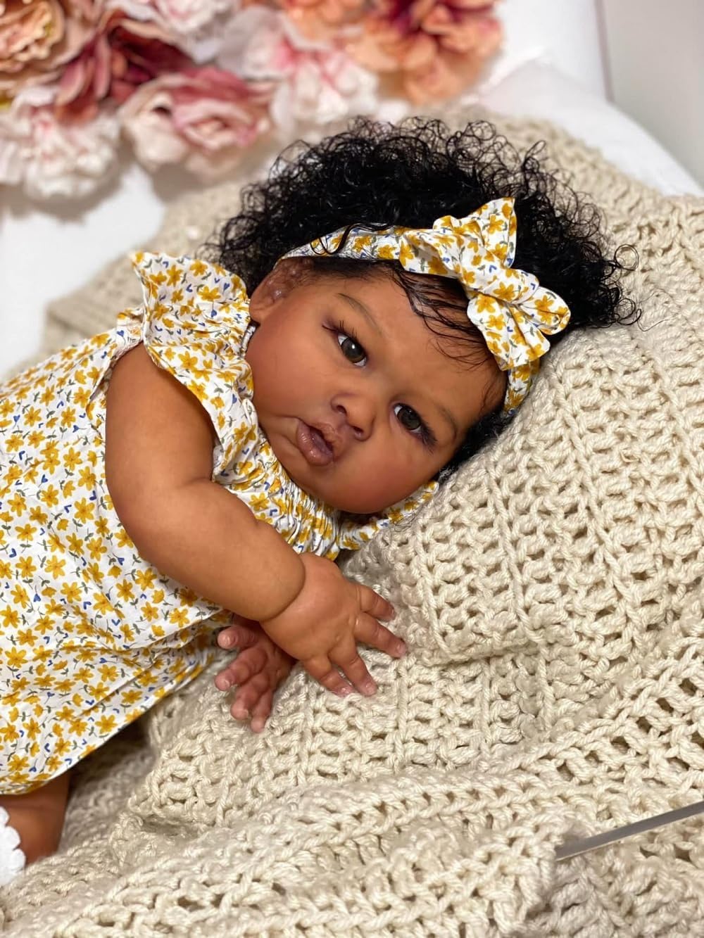 24inch Lifelike Reborn Baby Dolls Black Girls Silicone Babies That Look Real Toddler Eyes Open Realistic boy