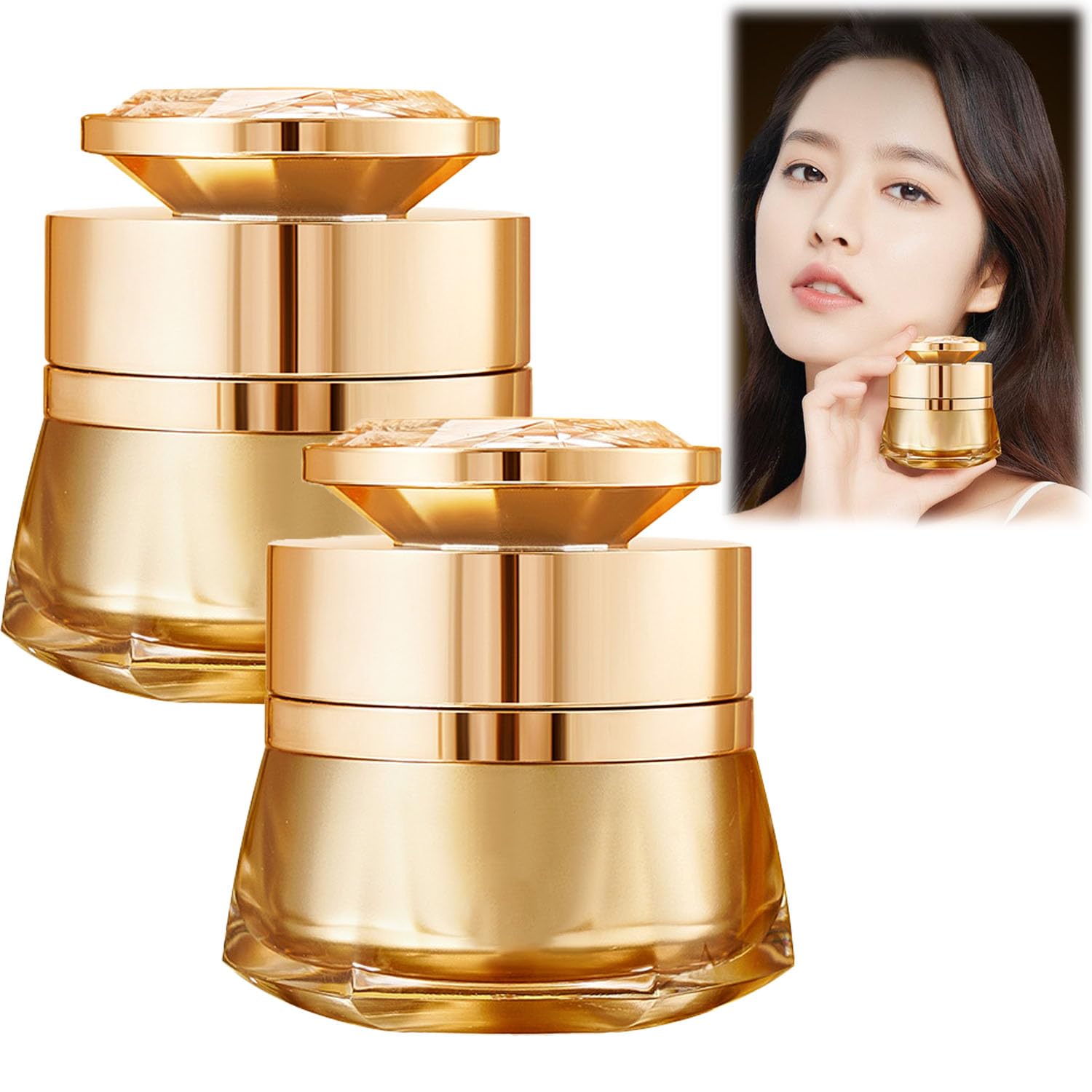 Crema Al Ginseng Per Il Viso, Crema Rassodante Per La Pelle Del Viso, Crema Viso Al Collagene Al Ginseng, Idratazione Profonda, Crema Per La Cura Della Pelle Al Ginseng (2pcs)
