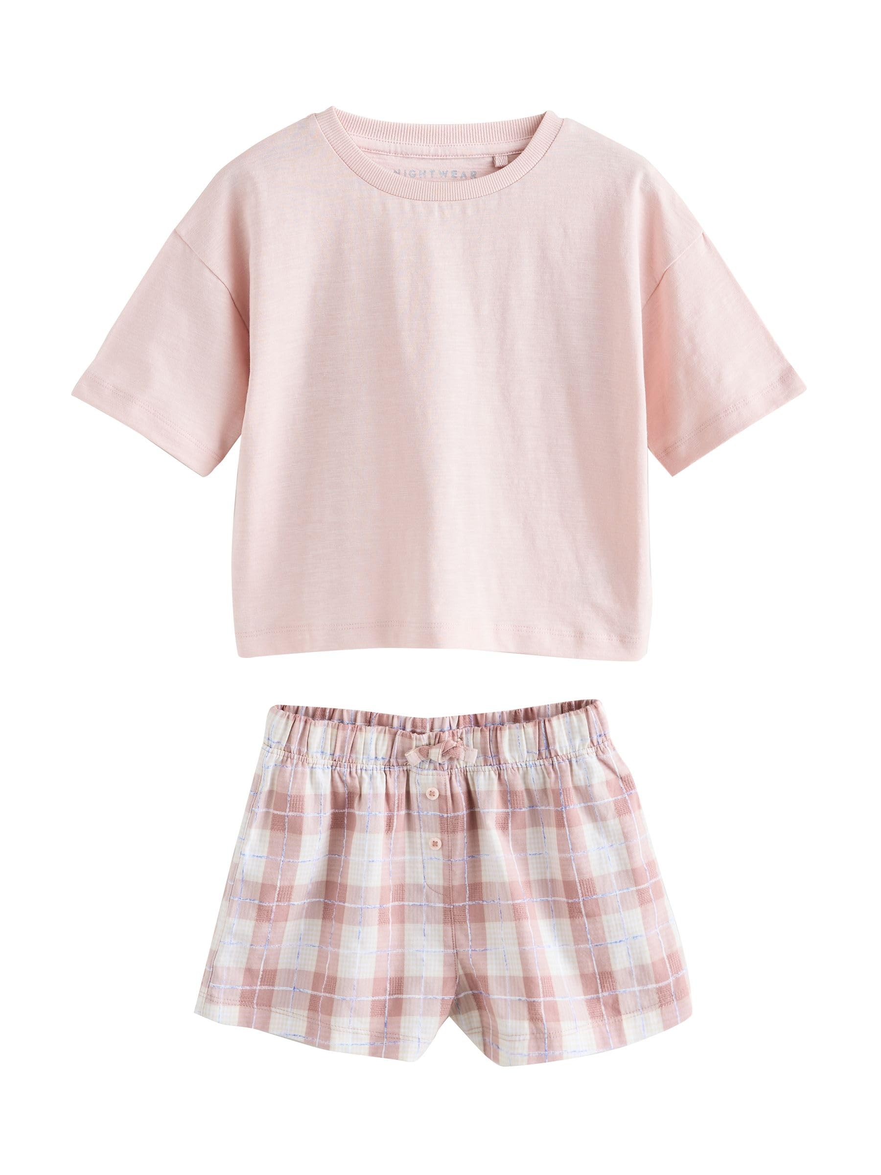 NEXT Mädchen Karierte Pyjamas aus Webstoff im 2er-Pack