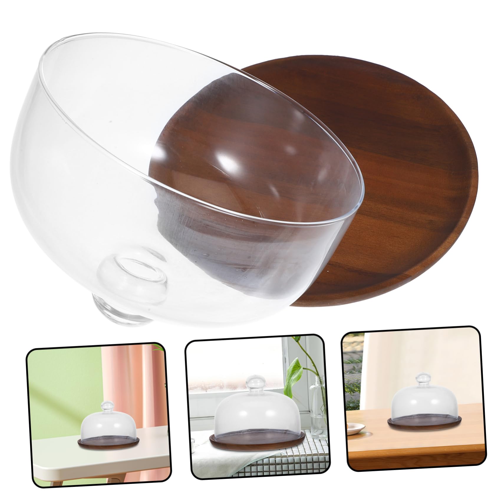 Espositore per Dessert in Legno e Vetro Cupola per Feste
