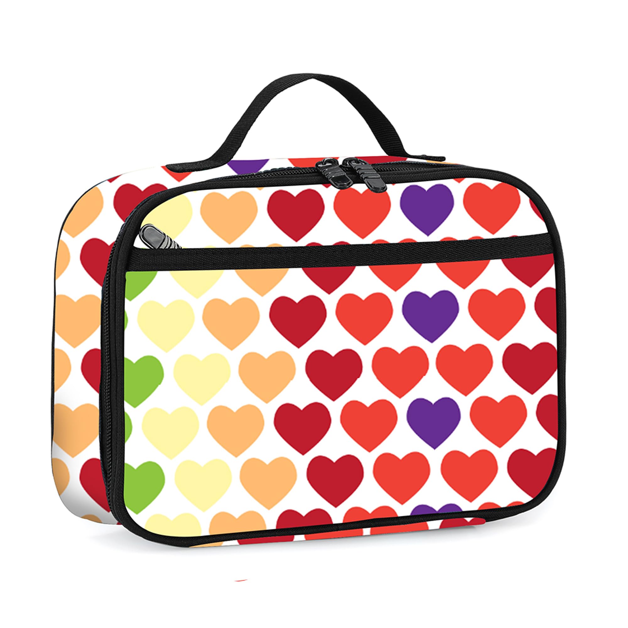 rickyh style Lunch Box with Padded Liner, Spacious Insulated Lunch Bag Durable Thermal Lunch Cooler Pack with Strap for Men Women Boys Girls Adults School Sports Beach Picnic Work Camp,2 Pocket