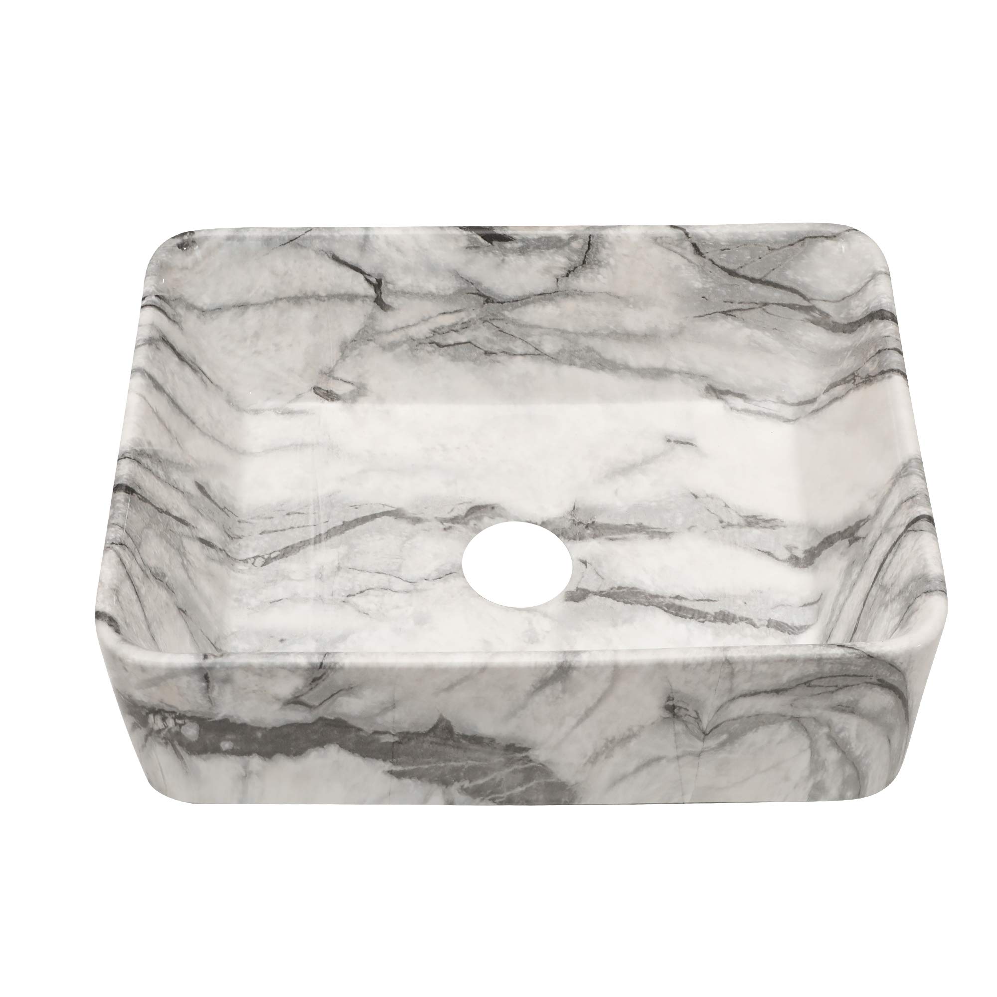 Buy Vessel Sink Rectangular Kichae 16"x12" Modern Bathroom Rectangle