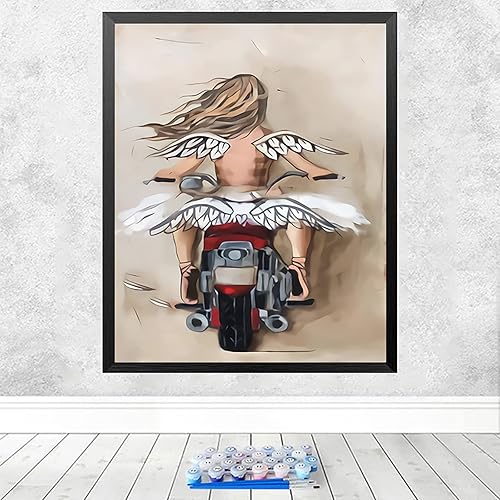 MLSG Pintura por números para adultos, fácil de pintar por números para principiantes, pintura acrílica de acuarela por números para adultos,