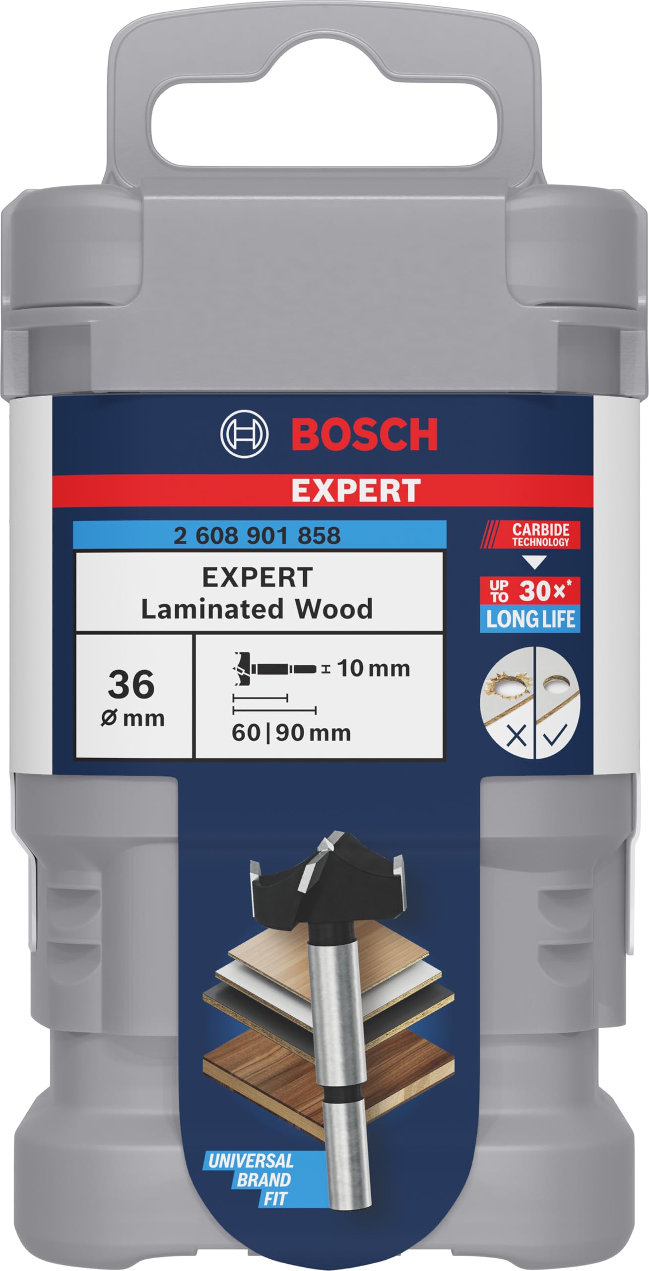 Bosch 1x Punta per cerniere EXPERT Laminated Wood