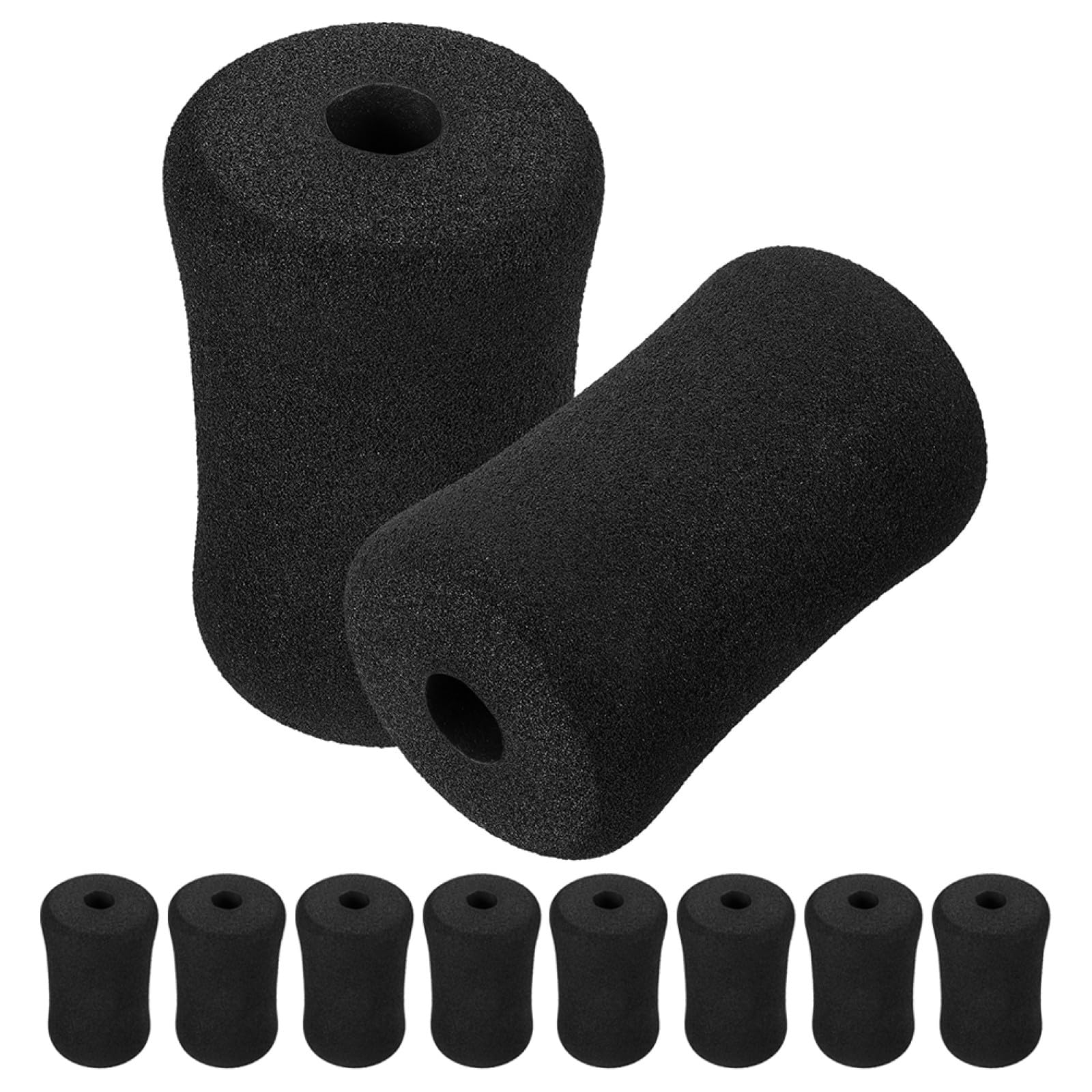 GARVALON 10 Stück Schaumstoff Ersatzpolster für Beinrollen Fitnessgeräte Weiche Fußpolster für Heimtraining Kompatible Trainingsgeräte Zubehör