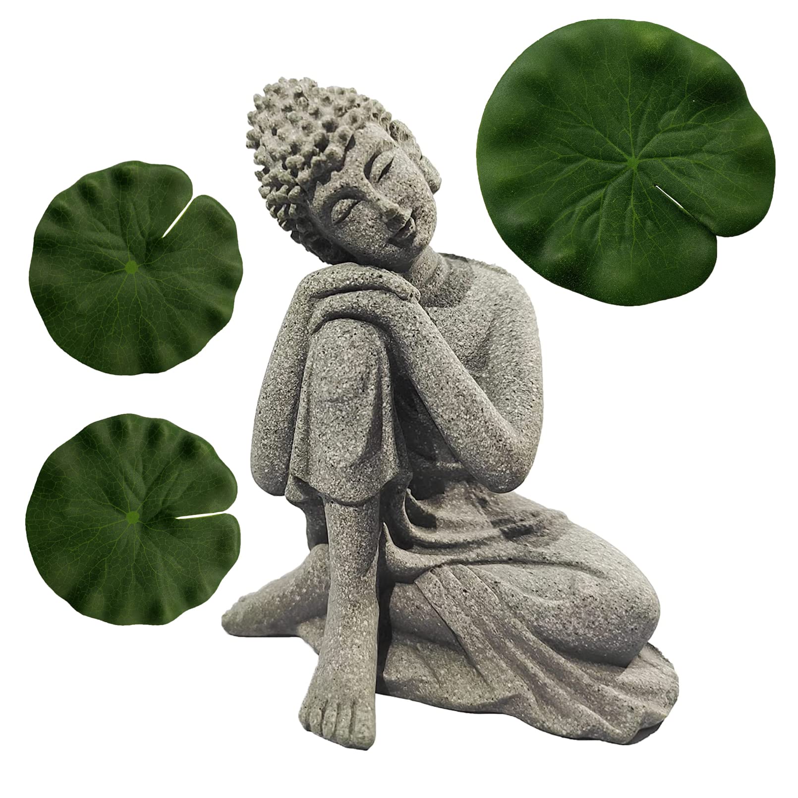 Meditating Buddha Aquarium Decorations Sandstone Buddha Statue Fish Tank Decor for Indoor Betta Fish Tank Accessories (M3) (B09MJ1MY5R) Amazon Price History, Amazon Price Tracker