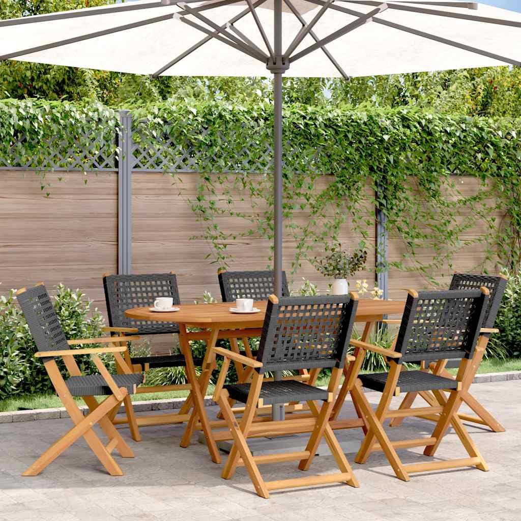 Chaises de pliantes en rotin noir pour optimiser l'espace de votre fauteuil extérieur