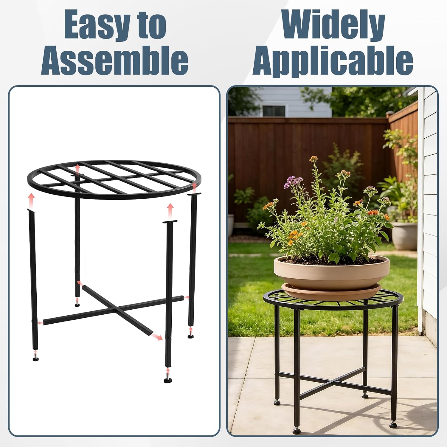 Rain Barrel Stand with Hooks for 45/50/55 Gallon Rain Barrel