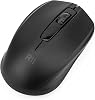 Mouse inalámbrico Rii, 2.4G portátil para PC, laptop, Windows, oficina, incluye dongle USB inalámbrico (Negro) 5