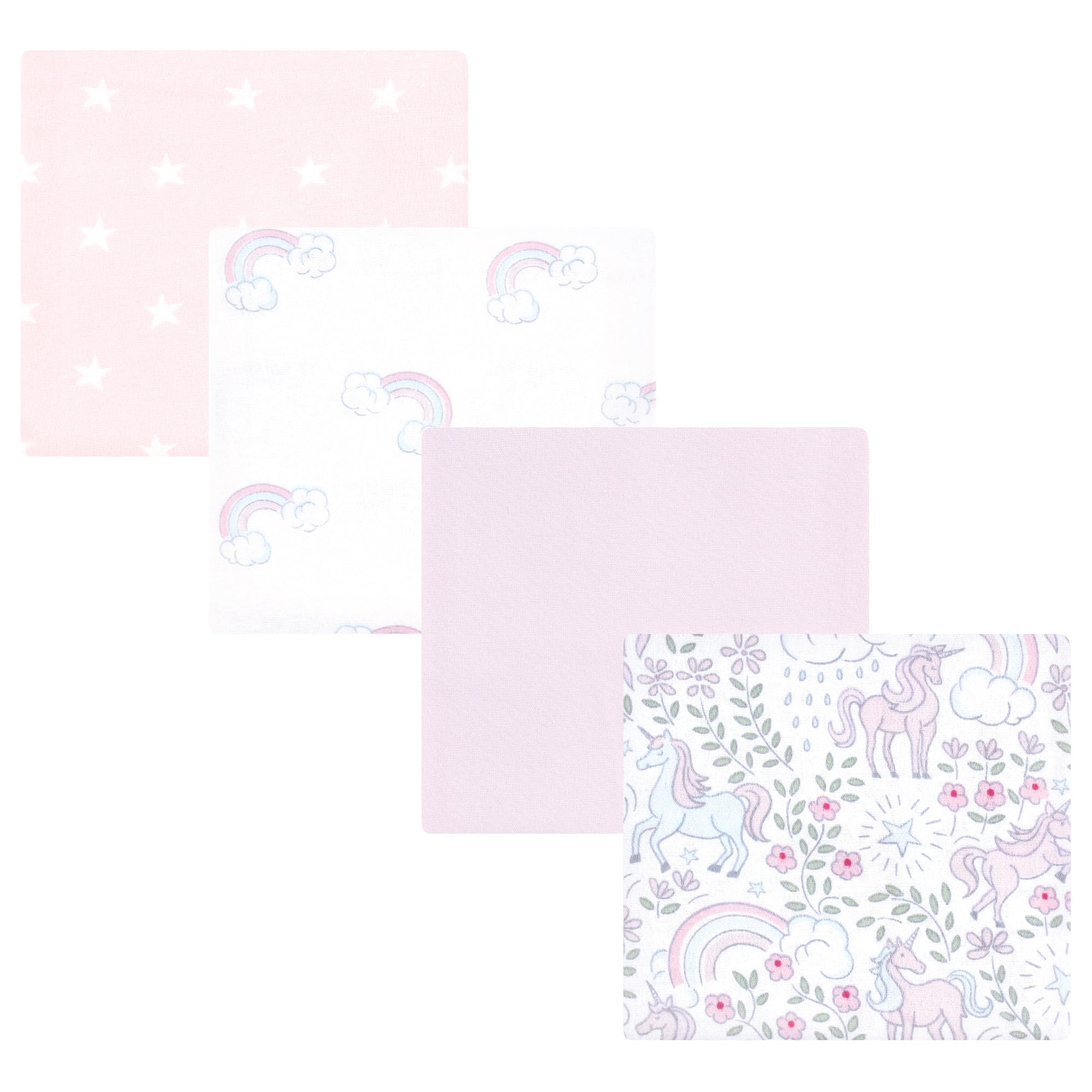 Hudson Baby Unisex Baby Cotton Flannel Receiving Blankets, Dreamy Unicorn, One Size