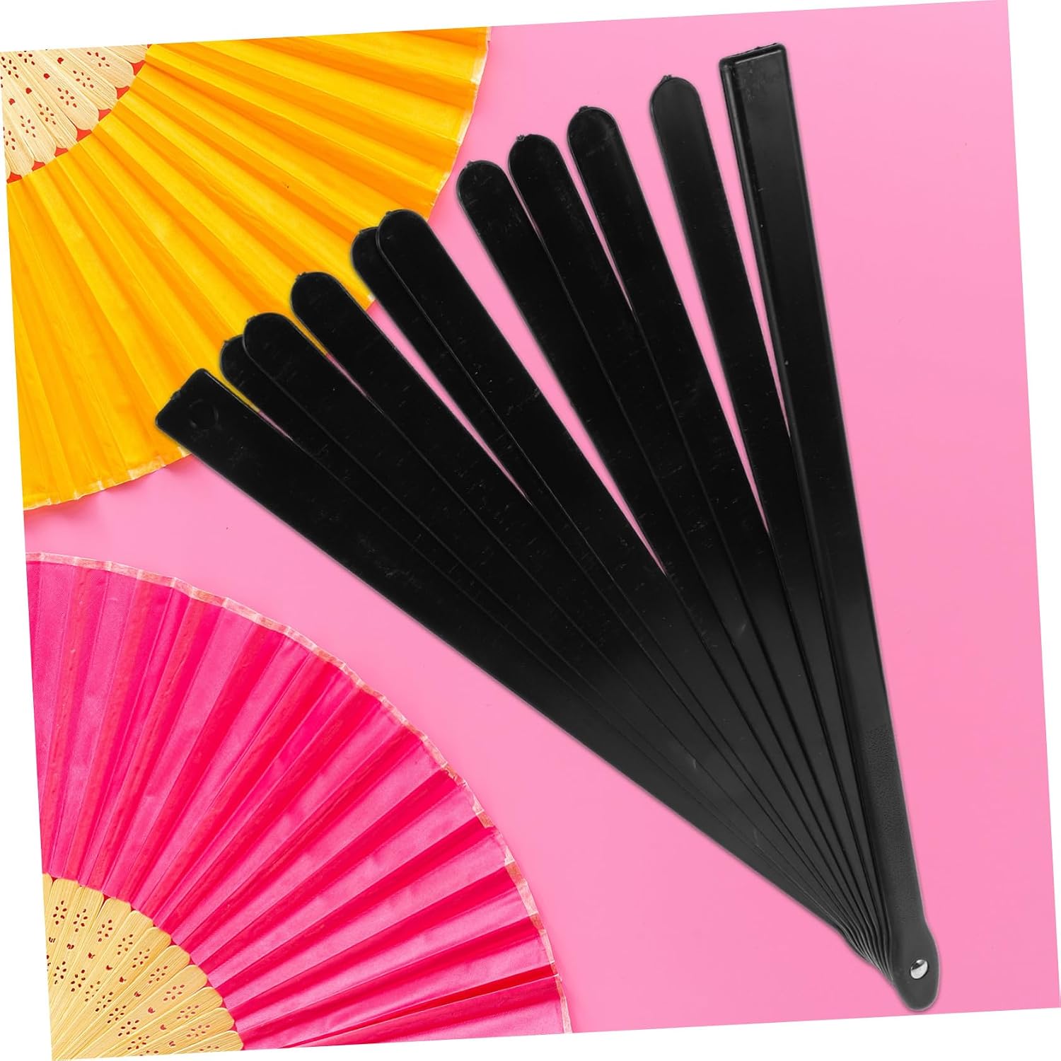 4pcs Blank Folding Fan Frame, DIY Blank Fan Skeleton, Japanese Hand Crafting Parts, Martial Arts Kung Fu Handheld Crafts Accessories