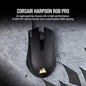 CORSAIR Harpoon PRO - RGB Gaming Mouse - Lightweight Design - 12,000 DPI Optical Sensor