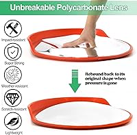 Vista 3 de RELIANCER Espejo de Seguridad Convexo de 32", Espejo Curvado de Seguridad para Tráfico en Carretera y Entrada de Vehículos, Espejos de Vigilancia