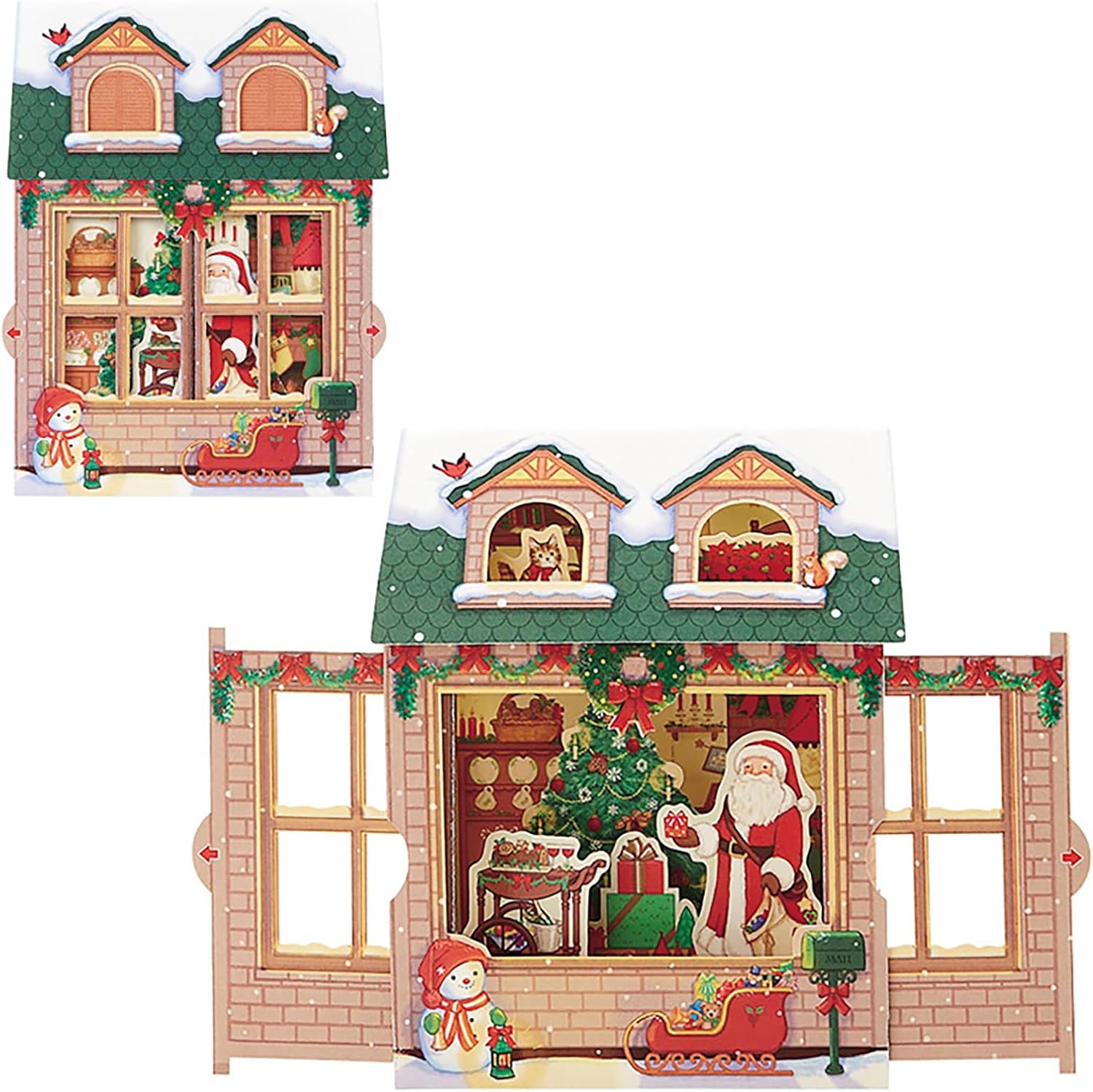 Sanrio JX 79-5 243167 Christmas Card, Message Card, Christmas Cat Tree