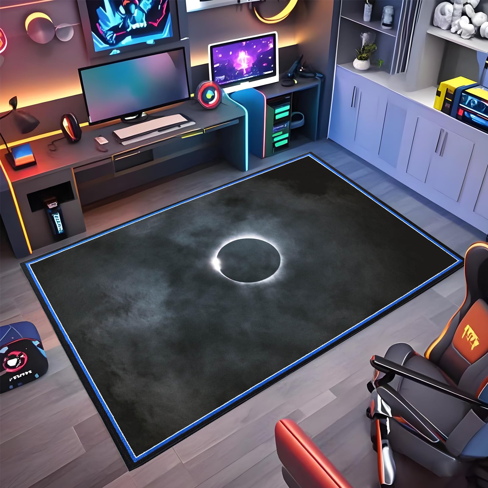 Alfombra Gaming Suelo Alfombrilla para Silla de Oficina Chair Mat Alfombrilla para Silla Suelos Duros Protector de Suelo para Silla de Oficina Alfombra para Silla Gaming Oficina 100 x 120 cm