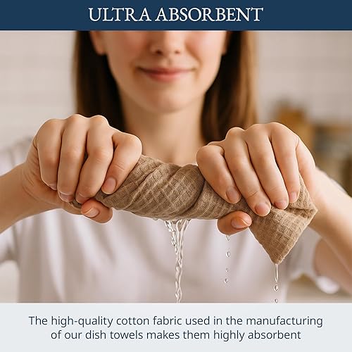 Miniatura 5 de LANE LINEN Juego de 12 toallas de cocina de algodón para secar platos, 18 x 28 pulgadas, toallas de mano de cocina, toallas de cocina absorbentes,