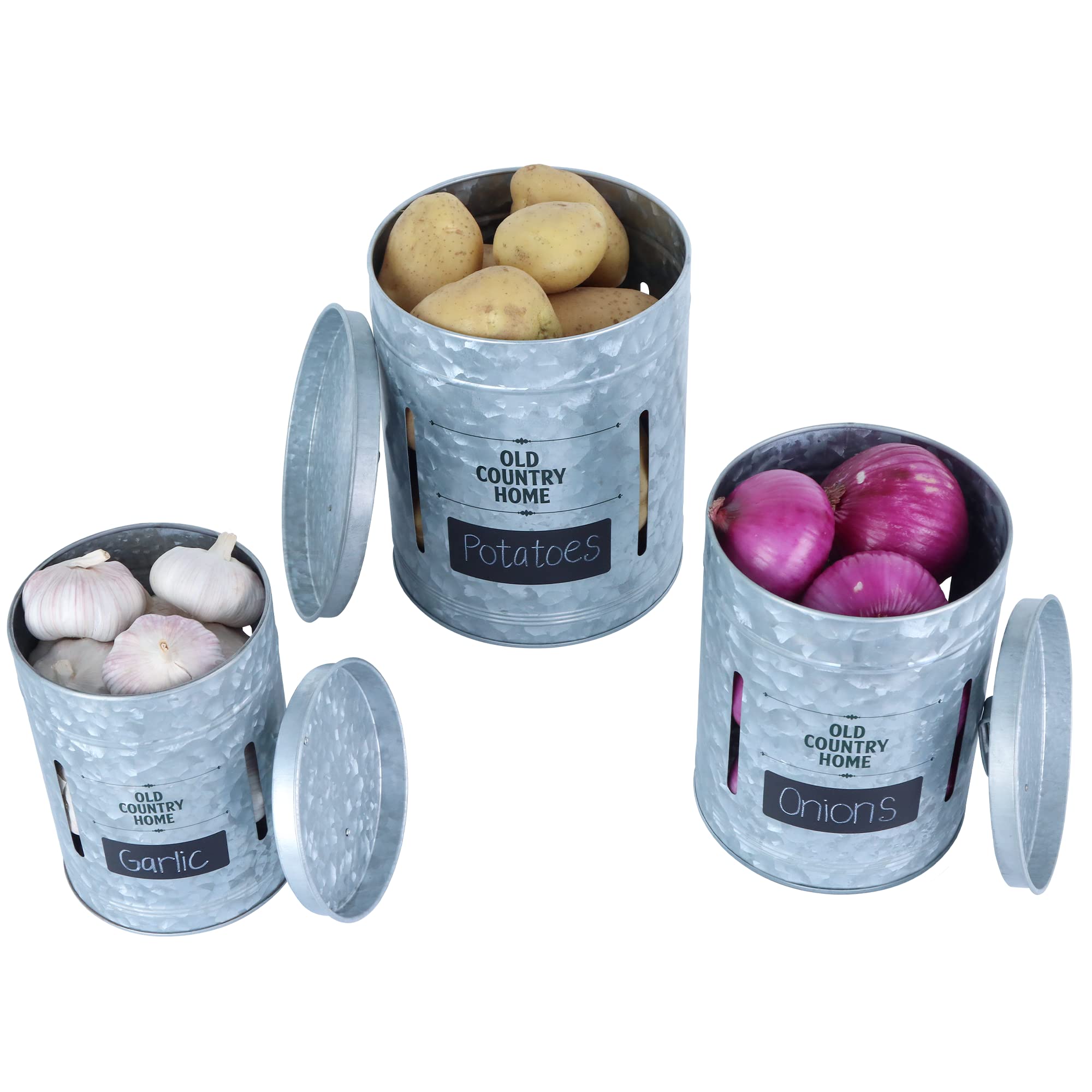 Saratoga Home Potato and Onion Storage Bin, Super Large Set, Potato