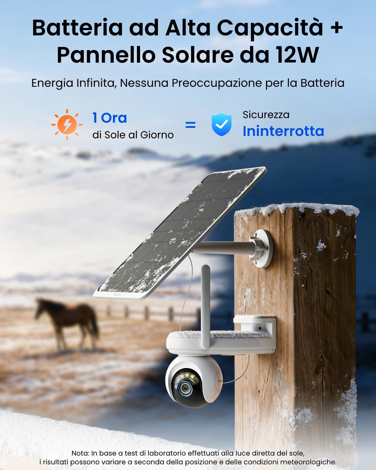 Reolink 2K 360° PT Telecamera con SIM 4G da Esterno con Pannello Solare 12W | Batteria 20000mAh, Visione Notturna Color 4MP, Rilevamento Persone/Veicoli/Animali, Auto Tracking, 24/7, Altas Go PT