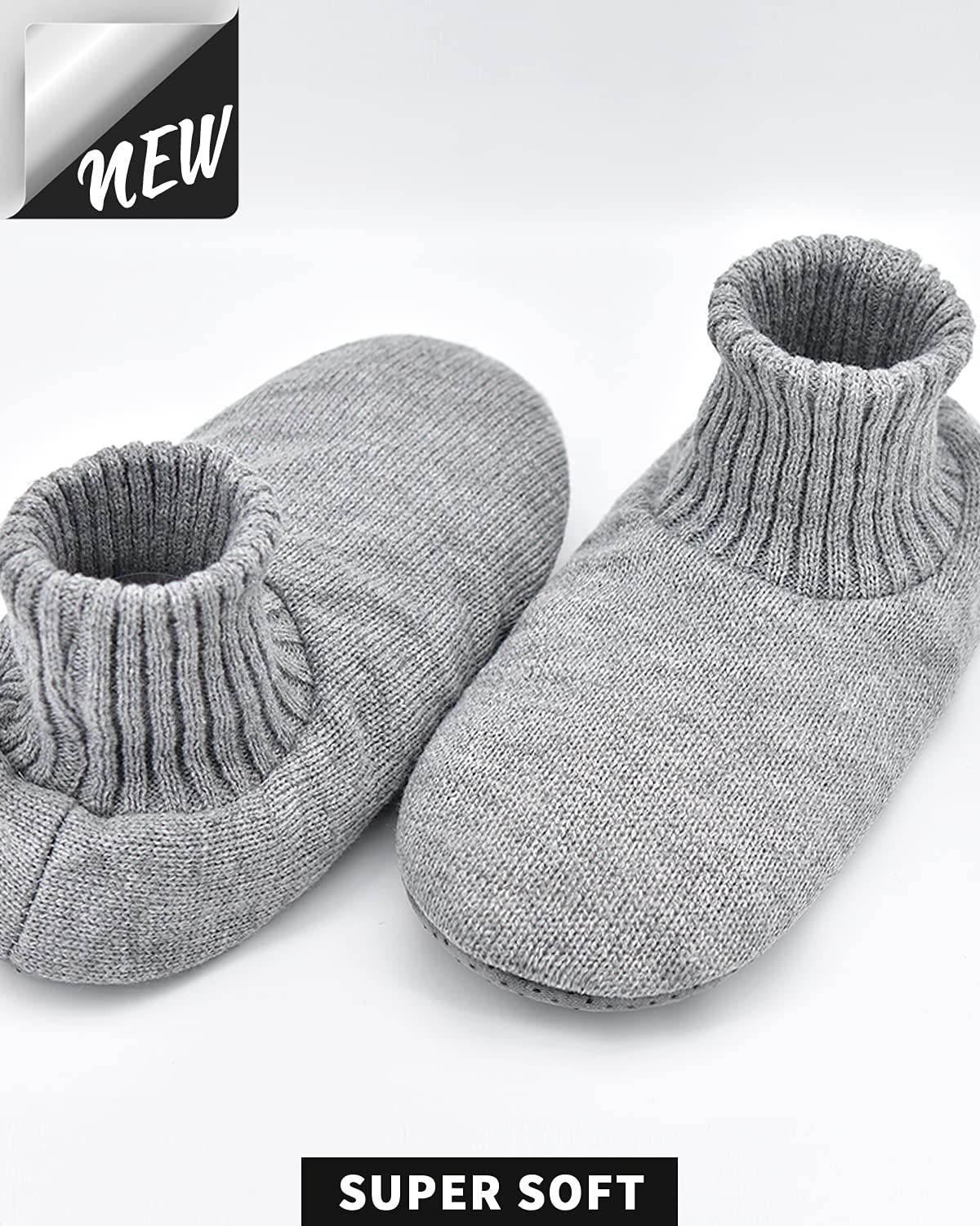 Panda Bros Slipper Socks Soft Cozy Thick House Indoor Boot Sock Shoes with Anti-Skid Bottom Soles for Men's