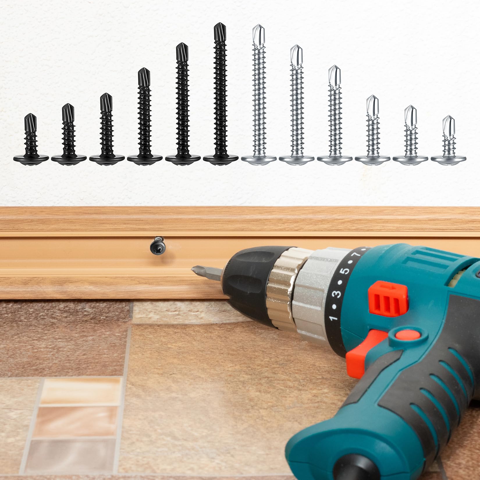 150 Viti Auto-foranti Acciaio Inox M4.2 - Set Per Lamiera, Legno E Metallo - Foto 7