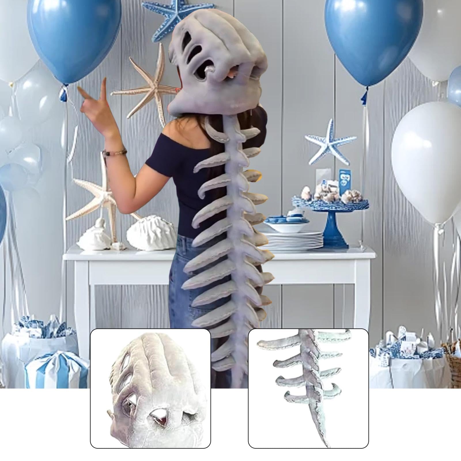 Set di Costumi Da Scheletro di Dinosauro, Colonna Vertebrale Scheletrica