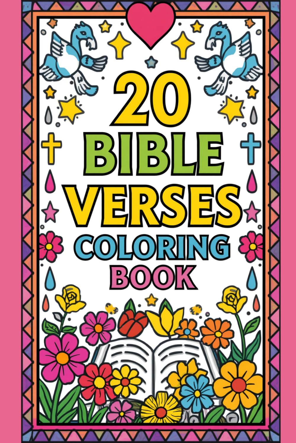 Joyful Verse Coloring Book for Kids: 20 Uplifting Bible Verses to Color and Learn