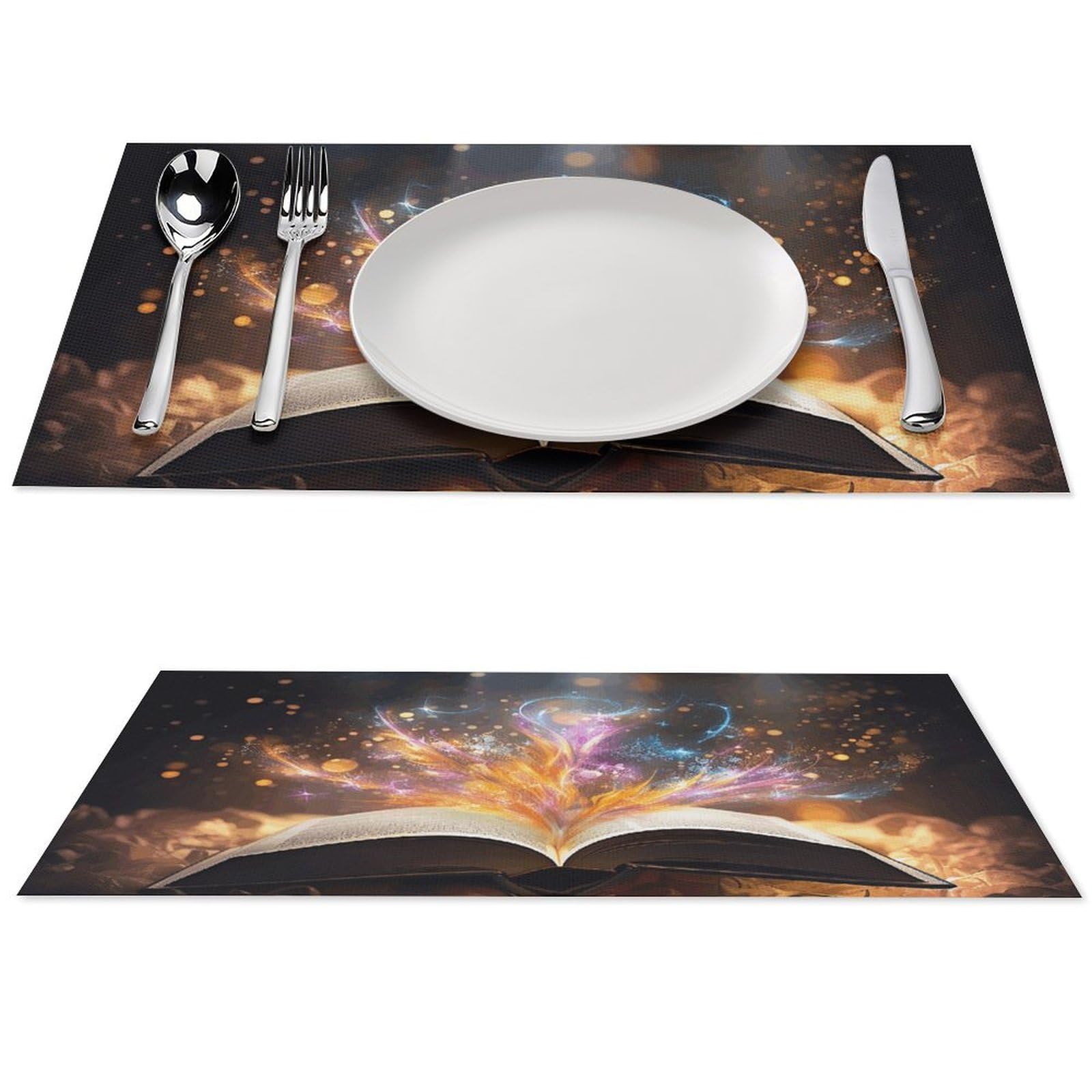 Set de table cuisine 45x30 cm lavable résistant chaleur lot de 4