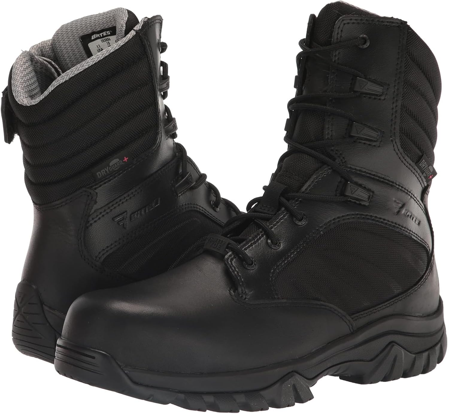 Bates Men's GX X2 Tall Side Zip Dryguard+ Carbon Nano Toe Military and Tactical Boot, Black, 14