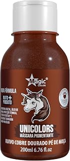 UNICOLORS MÁSCARA PIGMENTANTE RUIVO COBRE DOURADO PE DE MOÇA 200ML